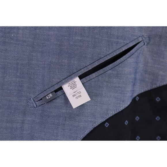 Bonobos Standard Fit Light Blue Iridescent Cotton 2-Btn Blazer Jacket 42R - Picture 9 of 9